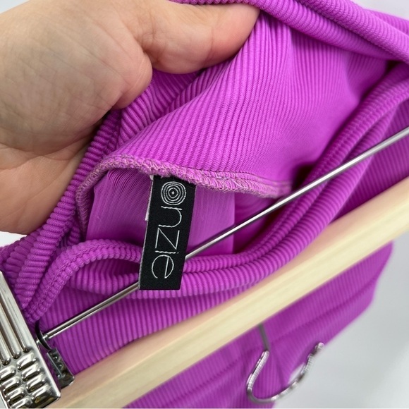 ONZIE purple high waisted ribbed workout tights size Xs - Picture 5 of 6